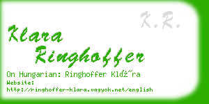 klara ringhoffer business card